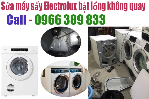 sửa máy sấy quần áo Electrolux lống không quay tại hà nội