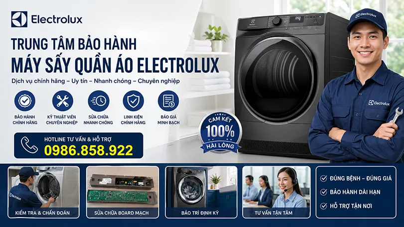Trung tâm bảo hành máy sấy quần áo Electrolux tại hà nội