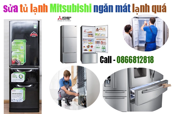 sửa tủ lạnh Mitsubishi ngăn mát không đông đá