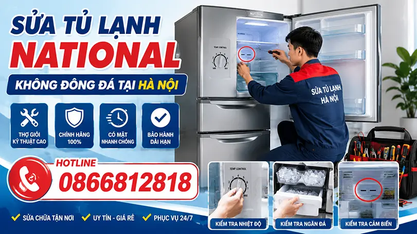 Sửa Tủ Lạnh National Không Đông Đá Tại Hà Nội