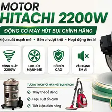 Bán Động Cơ Thay Motor Máy Hút Bụi Hitachi 2200W Ship Toàn Quốc
